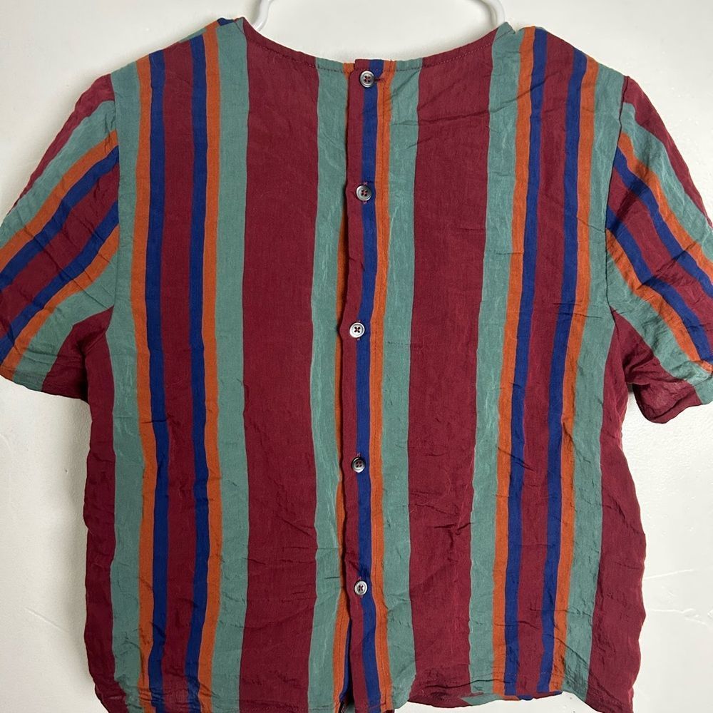 Madewell Button-Back Tie Tee Rosalinda Stripe - Picture 2 of 5